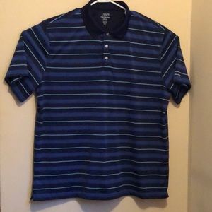 CHAPS GOLF FIT POLO Shirt XXL royal blue stripe